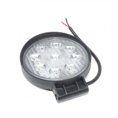 Set 2 x Proiectoare auto, Rotunde, 27W, 9 Led-uri foto