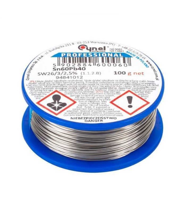 Rola fludor SN60 PB40 CYNEL 1.5mm 100g