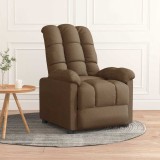 vidaXL Fotoliu rabatabil, maro, material textil