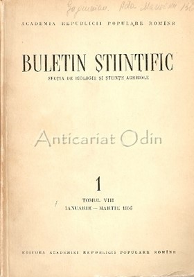 Buletine Stiintifice III, VIII, IX - 1951, 1956, 1957