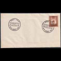 Plic Expozitie Filatelica Orasul Stalin 1952 cu LP324