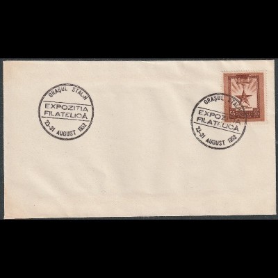 Plic Expozitie Filatelica Orasul Stalin 1952 cu LP324 foto