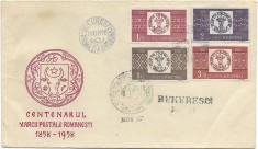 Romania (62) - Centenarul marcii postale romanesti, 1958, serie de 2 FDC