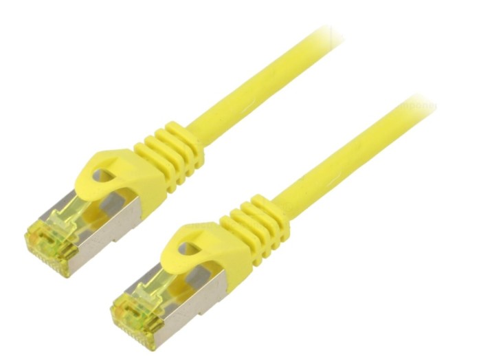 Cablu Patch S/FTP 6a LSZH Galben 2m 27AWG