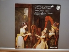 3 Harp Concertos : Petrini/Bach/Eicher (1966/Philips/RFG) - VINIL/Impecabil foto