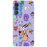 Husa compatibila cu Motorola Moto G51 5G model Courage the cowardly dog, Silicon, TPU, Viceversa, Transparent, Carcasa