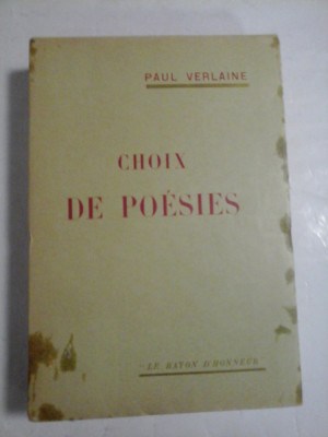 CHOIX DE POESIES - PAUL VERLAINE foto