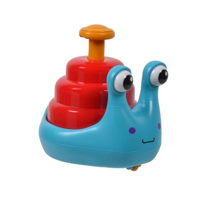 Melc colorat cu mecanism Press and Go, 12x10x13 cm, plastic, ATU-089647 foto