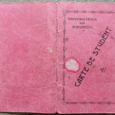 Carte de student Facultatea de Drept, Universitatea din Bucuresti 1931-32