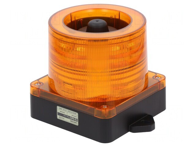 Semnalizator LED Ambră 10-30VDC Luminos Acustic IP66