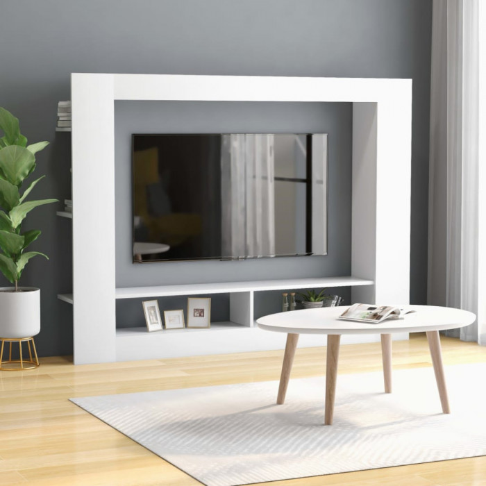 Comoda TV, alb, 152x22x113 cm, PAL GartenMobel Dekor