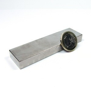 Magnet neodim bloc, 90x20x10 mm, putere 38 kg, N45 foto