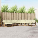 vidaXL Set de canapele de exterior cu pernă 8 pcs Alb și crem 3388976