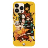 Husa compatibila cu Apple iPhone 15 Pro Max model Kimetsu No Yaiba, Silicon, TPU, Viceversa, Transparent, Carcasa