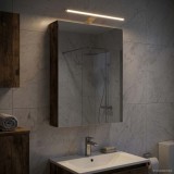 vidaXL Dulap cu oglindă pentru baie Stejar fumuriu 40 x 10,5 x 60,5 cm 889035