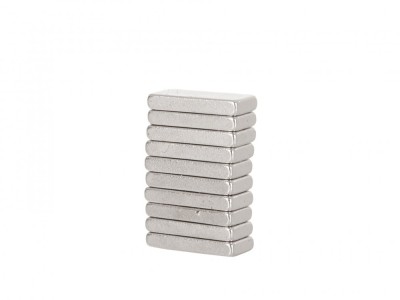 Set placute magnetice neodim, 10x4x1.5mm, 10 elemente, Geko G02429 foto