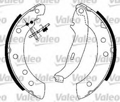 Set saboti frana RENAULT SYMBOL II (LU1/2) (2008 - 2013) VALEO 562581 foto