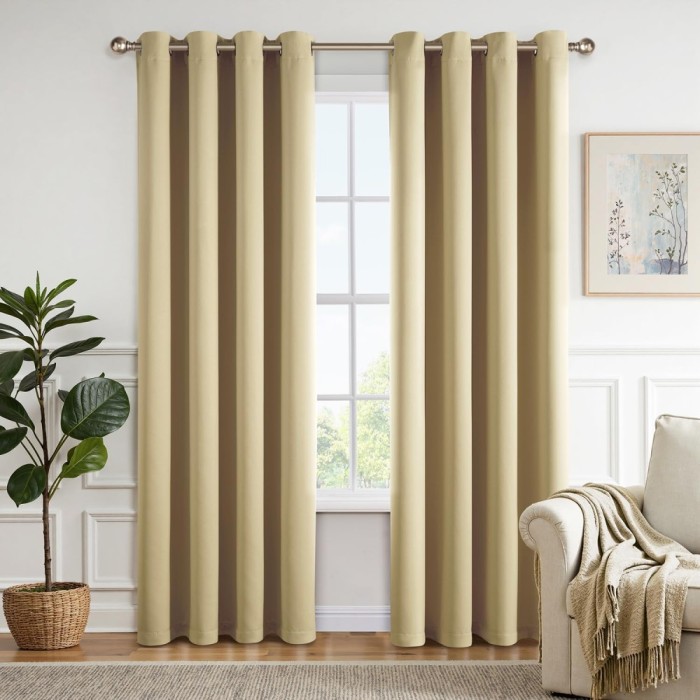 Set 2 Draperii Blackout, 140 x 225 cm, Bej Deschis - CN