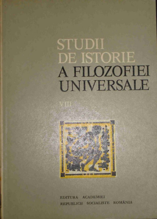Studii de istorie a filozofiei universale vol. VIII