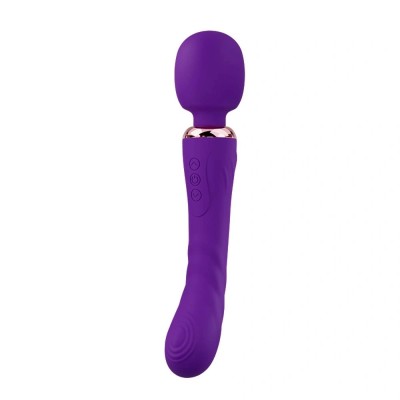 Vibrator Great Wand, 10+10 Moduri Vibratii, Silicon, USB, Mov, 24.6 cm, Mokko Toys, Velvet Obsession foto