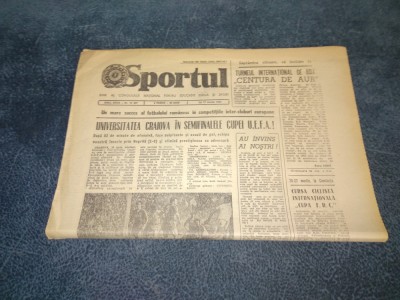 ZIARUL SPORTUL 17 MARTIE 1983 CRAIOVA IN SEMIFINALE foto