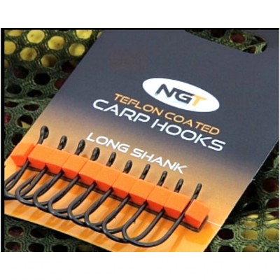 Carlige Teflon Long Shank nr.8 - NGT foto