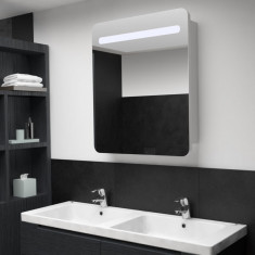 vidaXL Dulap de baie cu oglinda ?i LED-uri, 68 x 9 x 80 cm foto
