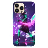 Husa compatibila cu Apple iPhone 13 Mini model Cyberpunk neon samurai, Silicon, TPU, Viceversa, Transparent, Carcasa