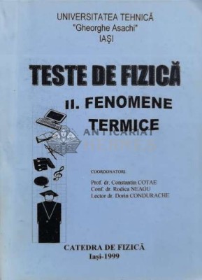 Teste de fizica II. fenomene termice - 1999 - Nica Petru (H87) foto