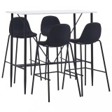 Set mobilier de bar, 5 piese, negru, material textil GartenMobel Dekor, vidaXL