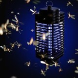 Lampă Capcană Electrică pentru Insecte, 6W, Bec UV, Neagră, 11x25cm, CMCLASS