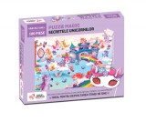 Puzzle magic - Secretele unicornilor (100 piese) PlayLearn Toys, Chalk and Chuckles