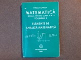 MIRCEA GANGA MATEMATICA ELEMENTE DE ANALIZA MATEMATICA CLASA A XI A MANUAL 2001