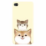Husa silicon pentru Apple Iphone 4 / 4S, Two Cat