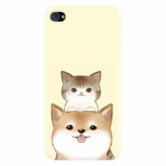 Husa silicon pentru Apple Iphone 4 / 4S, Two Cat