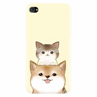 Husa silicon pentru Apple Iphone 4 / 4S, Two Cat foto