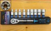 Torx Nuss Satz, Torx N&uuml;sse Set, 1/2 Zoll, E-Profil, Umschaltknarre