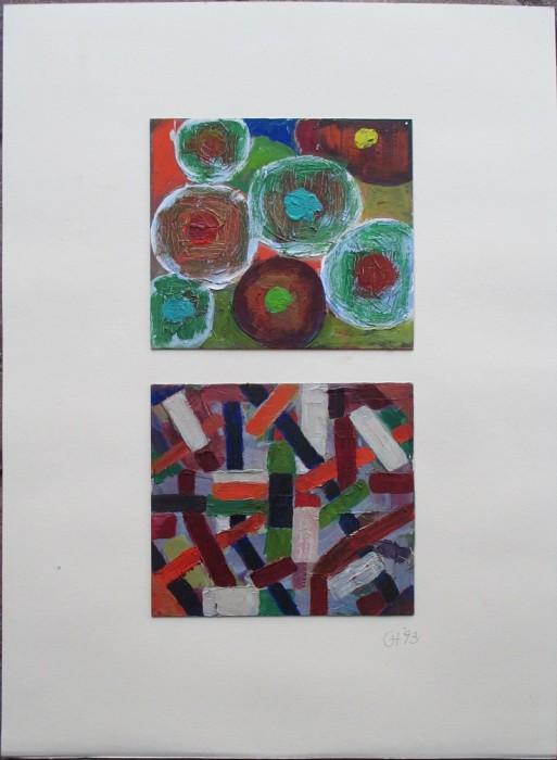 Compozitie abstracta - semnata monogramic CH &#039;93