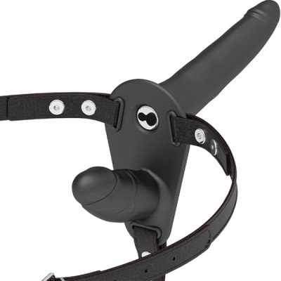 FETISH SUBMISSIVE HARNESS - DOUBLE PENETRATION BLACK VIBRATOR foto
