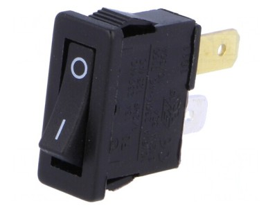 Rocker Switch ON-OFF 10A 250VAC Black foto