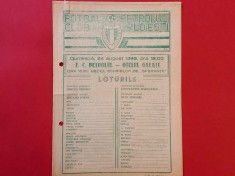 Program meci fotbal PETROLUL PLOIESTI - OTELUL GALATI (24.08.1986)