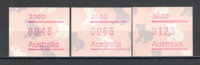 Australia.1990 Marci de automat-Ursul koala 3 buc. MA.111