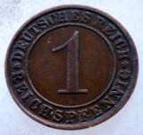 7.630 GERMANIA WEIMAR 1 REICHSPFENNIG 1924 G, Europa, Bronz