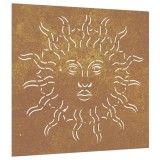 Cumpara ieftin Decor perete de gradina 55x55 cm design soare otel Corten