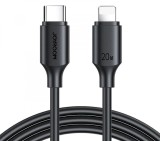 Cablu transfer date si incarcare Joyroom S-CL020A9 tip Lightning - USB-C PD20W QC3.0 1m, Negru