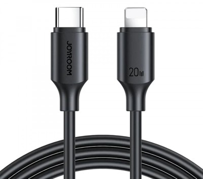 Cablu transfer date si incarcare Joyroom S-CL020A9 tip Lightning - USB-C PD20W QC3.0 1m, Negru foto