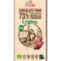 Ciocolata neagra bio 73% cacao 100g Chocolates Sole