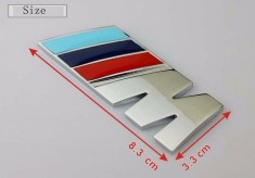 Accesoriu auto emblema BMW M power din abs adeziv profesional inclus
