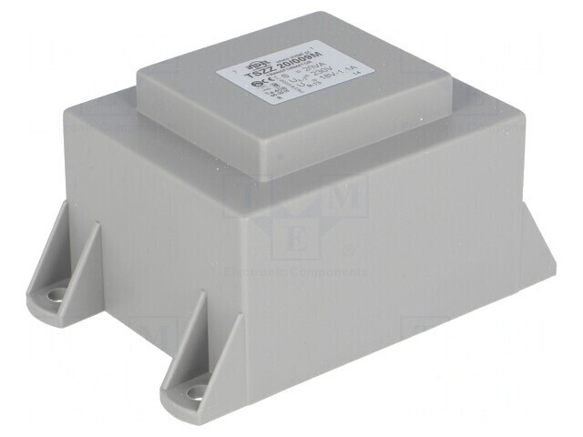 Transformator &Icirc;ncapsulat 20VA 230V 18V 1,11A PCB