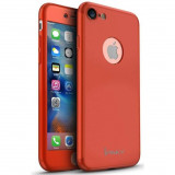 Husa Apple iPhone 8 Plus IPAKY Full Cover 360 Rosu + Folie Cadou, Flippy